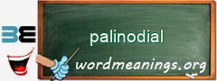 WordMeaning blackboard for palinodial
